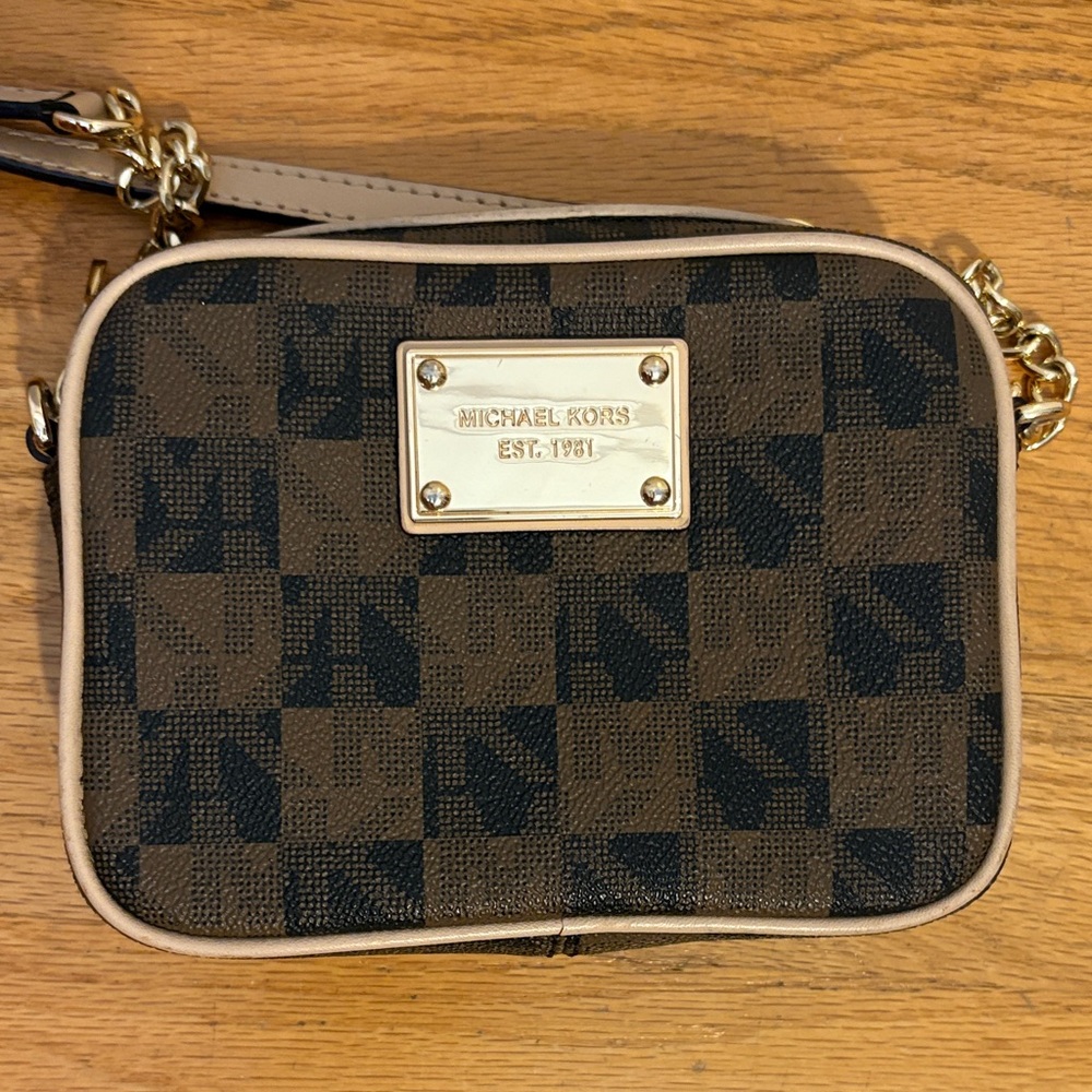 Michael Kors Logo Patterned Crossbody Bag